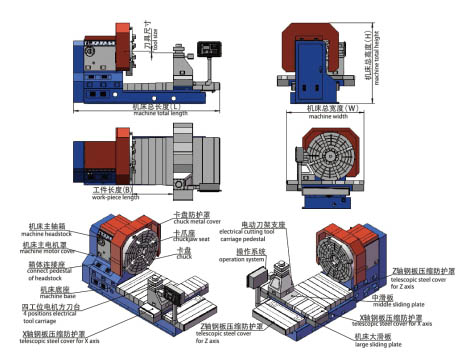 CNC end face turning lathe8